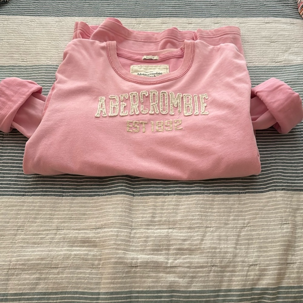 Abercrombie pink long sleeve
